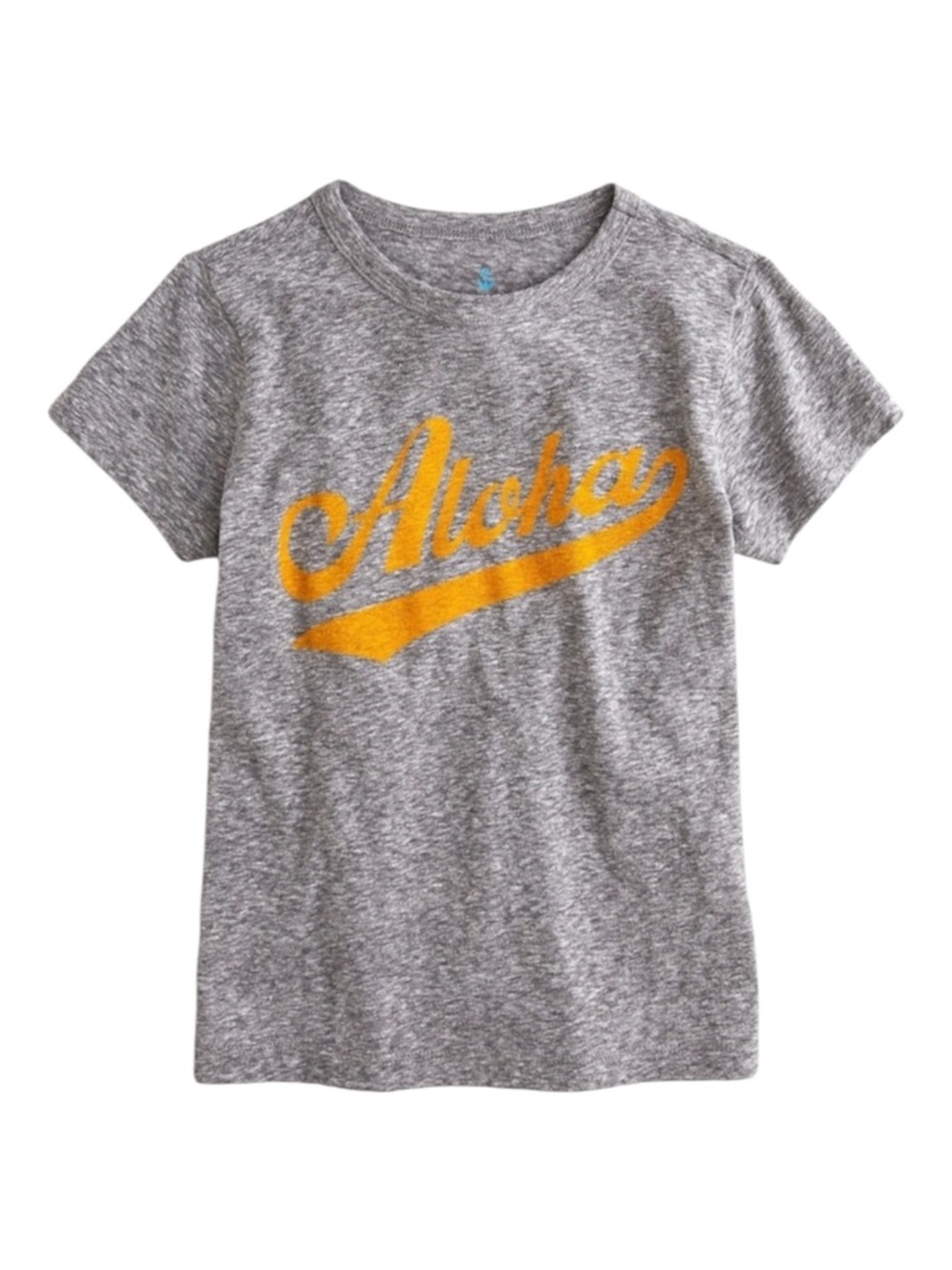 Crewcuts by J. Crew Gray Short Sleeve “Aloha” Graphic Unisex Tee-Shirt